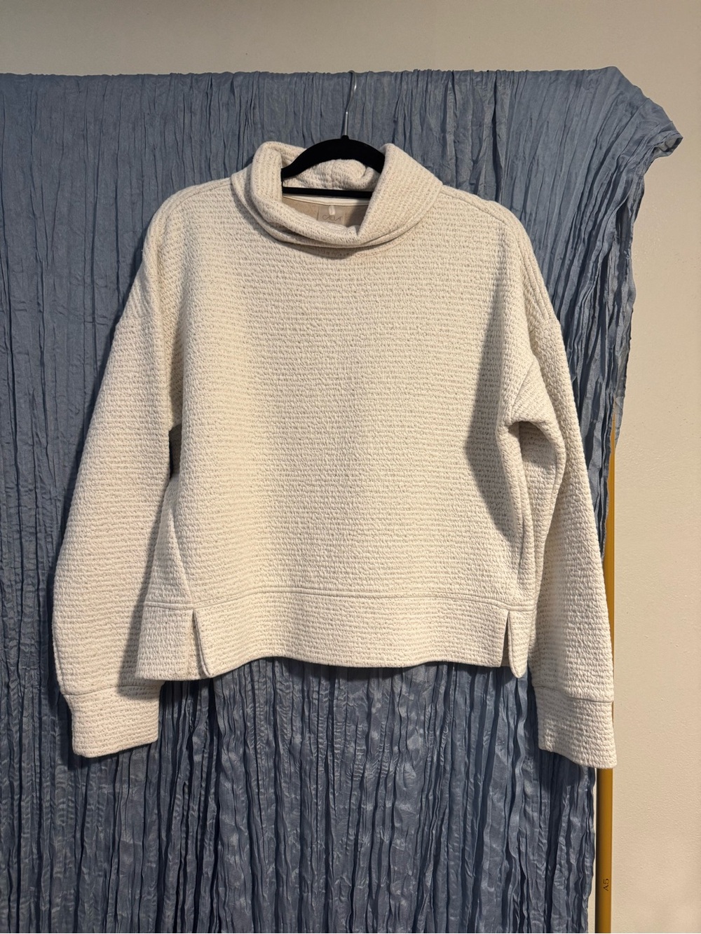CALIA by Carrie Underwood Cream Textured Funnel Neck Sweater